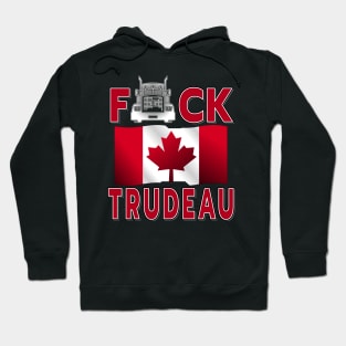 F-CK TRUDEAU SAVE CANADA FREEDOM CONVOY OF TRUCKERS RED LETTERS Hoodie